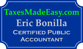 Accountant - Whittier, California, Eric Bonilla's TaxesMadeEasy.com Logo