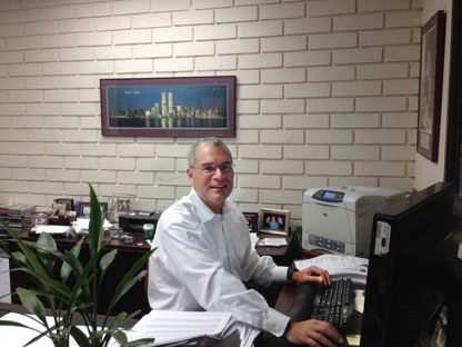 Eric Bonilla at the office