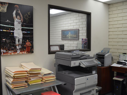The office area